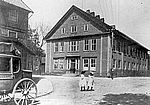 Posthalterei links und rechts die Schule Graupenstrasse