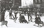 Rodeln au Brauhausberg 1905